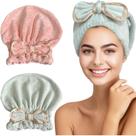 Toalhas de cabelo Jseng Microfiber para mulheres, 2 pacotes