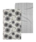 Toalhas de chá de cozinha GEOMETRY Linen Breeze Quick Dry (pacote com 2)