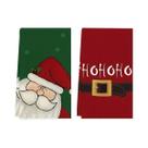 Toalhas De Cozinha Festivas Do Papai Noel Em Pacote Com 2 Peças, Absorventes, De Microfibra, Estilo