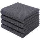 Toalhas de cozinha Homaxy Waffle Weave 100% algodão, pacote com 4