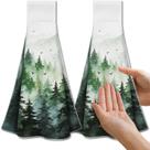 Toalhas de cozinha penduradas CUTHOLLOW Watercolor Forest, conjunto de 2 Toalhas de cozinha penduradas CUTHOLLOW Watercolor Forest, conjunto de 2