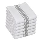 Toalhas de cozinha WHITEWRAP 100% algodão fiado em anel, pacote com 6