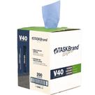 Toalhas de limpeza descartáveis TaskBrand V40 Value Blue 200