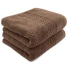 Toalhas de mão Cleanbear 100% algodão 35x70cm castanhas Toalhas de mão Cleanbear 100% algodão 35x70cm castanhas