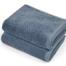Toalhas de mão Cleanbear 100% algodão altamente absorvente azul-cinza Toalhas de mão Cleanbear 100% algodão altamente absorvente azul-cinza
