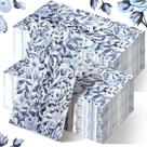 Toalhas de mão de papel descartáveis Karenhi 200 unidades azuis florais