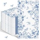 Toalhas de mão descartáveis IANFEPH Blue Floral de 3 camadas (100 unidades)