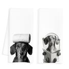 Toalhas de mão INDAJEDN Dachshund para banheiro, conjunto de 2