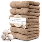 Toalhas de mão MAURA Biege Luxury Turk Cotton, conjunto de 6 Toalhas de mão MAURA Biege Luxury Turk Cotton, conjunto de 6