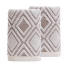 Toalhas de mão Pidada Diamond Pattern 100% algodão, conjunto de 2
