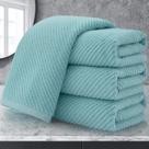 Toalhas de mão VOOVA & MOVAS Teal 100% algodão, conjunto de 4
