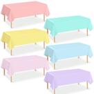 Toalhas de mesa descartáveis de plástico pastel YIDAKO 54x108 em 6 unidades