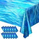 Toalhas de mesa descartáveis Ocean Waves Hallswl, pacote com 12, 137 x 274 cm