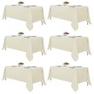 Toalhas de mesa Fitable Ivory Polyester, pacote com 6 para mesas de 6-8 pés