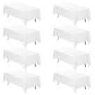 Toalhas de mesa Fixwal de poliéster branco 60x102cm para mesa de 6 pés