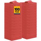 Toalhas de Microfibra UNIMADE - Pacote com 100 Unidades (29x29cm) - Vermelha