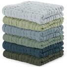Toalhas de Musselina Comfy Cubs para Bebê 6 Unidades 25x25 cm