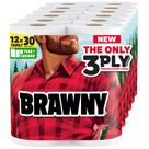 Toalhas de papel Brawny Tear-A-Square 3-Ply 12 XL = 30 rolos