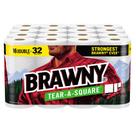 Toalhas de papel Brawny Tear-A-Square de 3 camadas 16x Double Rolls