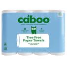 Toalhas de papel Caboo Tree Free 8 rolos e 2 camadas de fibra de bambu
