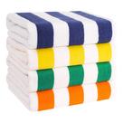 Toalhas de praia American Soft Linen Cabana Listrada, Pacote com 4