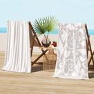 Toalhas de praia Great Bay Home, pacote com 2 unidades, 76 x 152 cm, algodão Toalhas de praia Great Bay Home, pacote com 2 unidades, 76 x 152 cm, algodão