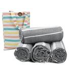 Toalhas de praia HILLFAIR Cotton Turkish Quick Dry, pacote com 4 unidades, cinza