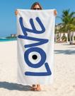 Toalhas De Praia Love E Corações Pop Art 140x70 Banho Macia