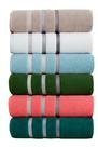 Toalhas De Rosto Teka Dry 100% Algodão 6 Unidades 70x45cm Sortidas Cores