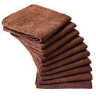 Toalhas de salão Eurow Microfiber, pacote com 10 unidades, marrons 40x75cm Toalhas de salão Eurow Microfiber, pacote com 10 unidades, marrons 40x75cm
