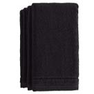 Toalhas Fingertip Creative Scents, algodão preto, pacote com 4, 30x45cm