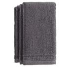 Toalhas Fingertip Creative Scents Cotton, pacote com 4, cinza, 28x46cm