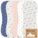Toalhas KeaBabies Softe Muslin Burp, pacote com 5, 53x25 cm