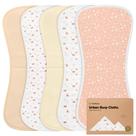 Toalhas KeaBabies Urban Burp, pacote com 5 panos orgânicos, 53x27 cm