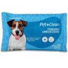 Toalhas Lenços Umedecidos Para Pet Cães e Gatos 50 unidades Pet Clean
