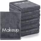 Toalhas removedoras de maquiagem Shimeyao Microfiber, pacote com 20, 33x33cm, cinza