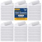 Toalhas Terry Bar Mop, absorventes YRALY, 14x17cm, pacote com 60 unidades, brancas