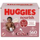 Toalhas Umedecidas Huggies Nourish Scented - 560 Unidades com Tampa Toalhas Umedecidas Huggies Nourish Scented - 560 Unidades com Tampa