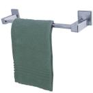 Toalheiro Aço Inox 30cm Suporte Porta Toalha De Rosto Lavabo Azaléia