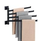Toalheiro Alise Swivel 4-Arm SUS304 em aço inoxidável preto