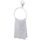 Toalheiro Argola 18Cm Com Ventosa Branco Future