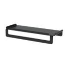 Toalheiro Com Prateleira 28cm - Preto Fosco Future 6010pt