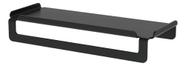 Toalheiro Com Prateleira 28cm - Preto Fosco Future 6010pt