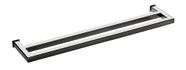 Toalheiro de Banho Banheiro Duplo 60cm em Aço Inox Polido Brilhante Linha Larissa Stainless