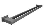 Toalheiro Duplo 90 cm Inox Grafite - Kromus RT0310-90G
