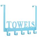 Toalheiro Kuhome Over The Door Hooks para banheiro (azul)