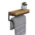 Toalheiro Multiuso 25cm Banho Rosto Design Industrial Preto