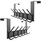 Toalheiro Over The Door Hook Door Hanger WEBI Black, 2 pacotes