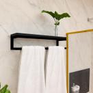 Toalheiro para banheiro MDF Preto 50cm