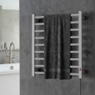 Toalheiro Térmico Alumínio 66x55x10cm 9 Barras Clássico Bivolt Prata Fosco Toalheiro Térmico Alumínio 66x55x10cm 9 Barras Clássico Bivolt Prata Fosco